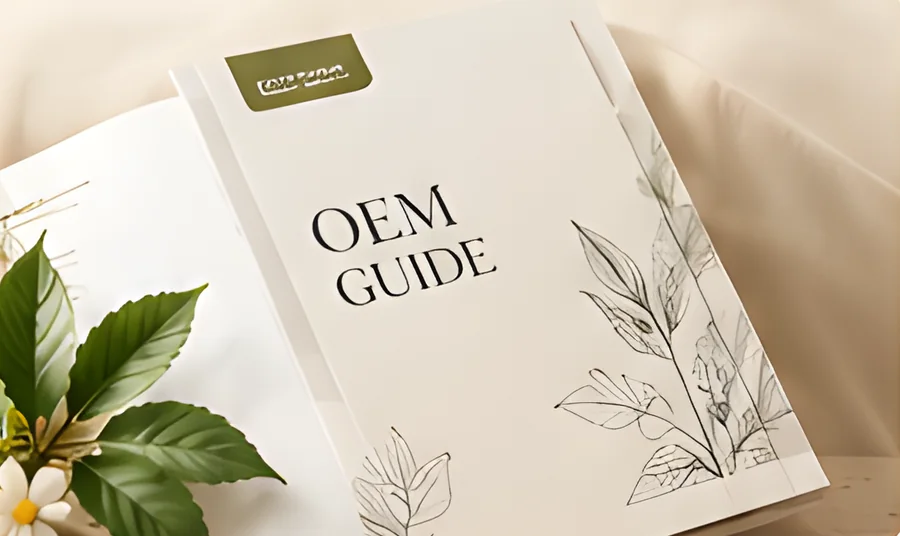 Kulit buku panduan OEM dengan ilustrasi daun