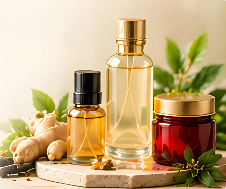 Botol minyak herba kaca, balang balm merah dan halia