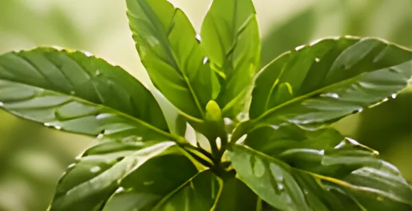 Daun herba hijau segar